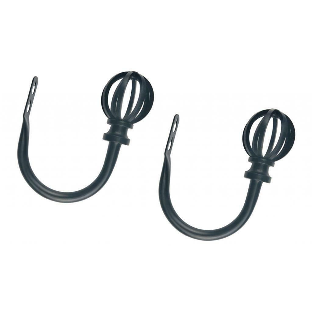 2pcs Walll-mounted Curtain Holdback Hook Drapery Tieback Hanger for Drapes