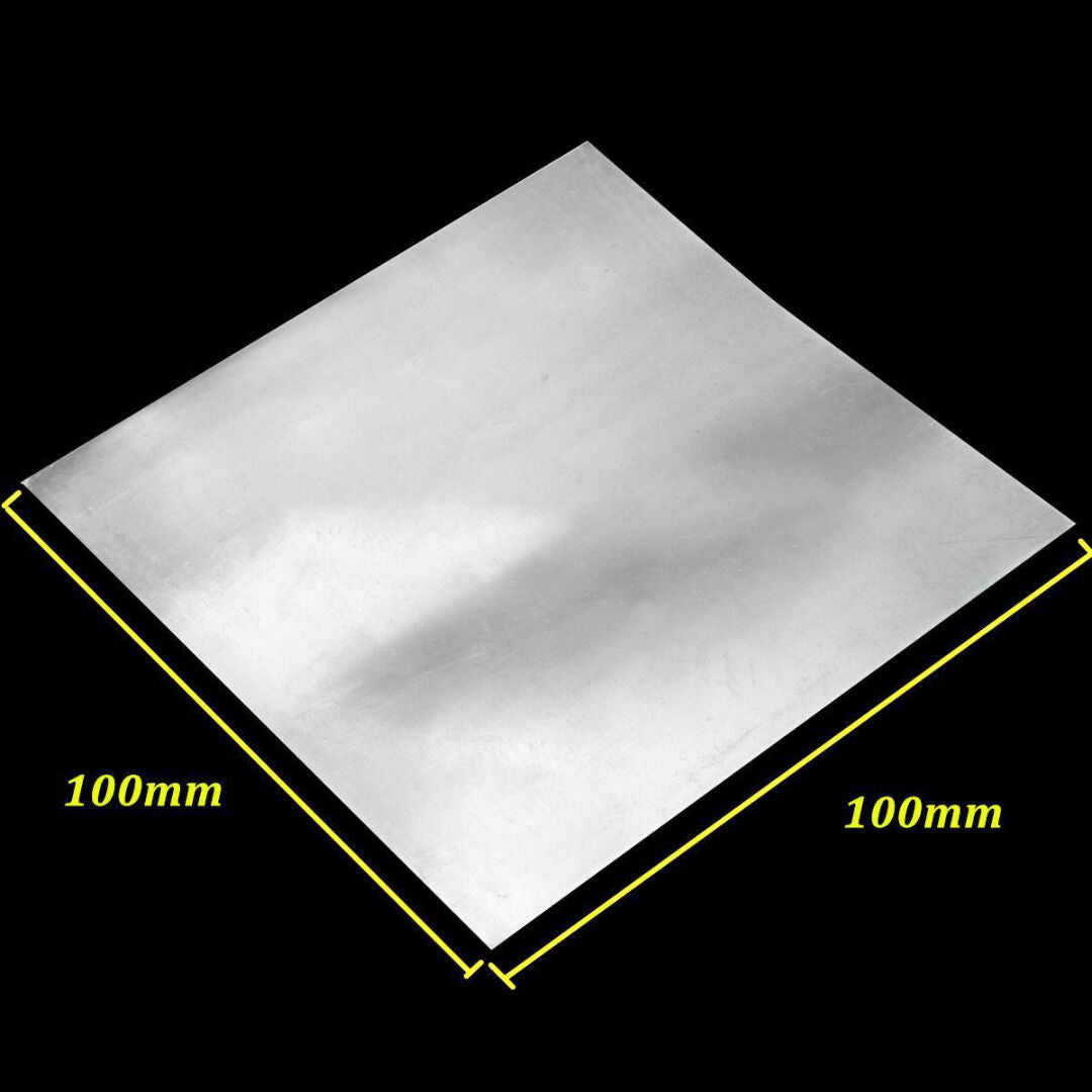 5 x Pure Zinc Zn Sheet Plate High Purity 99.99% For Science Lab 100x100x0.2mm
