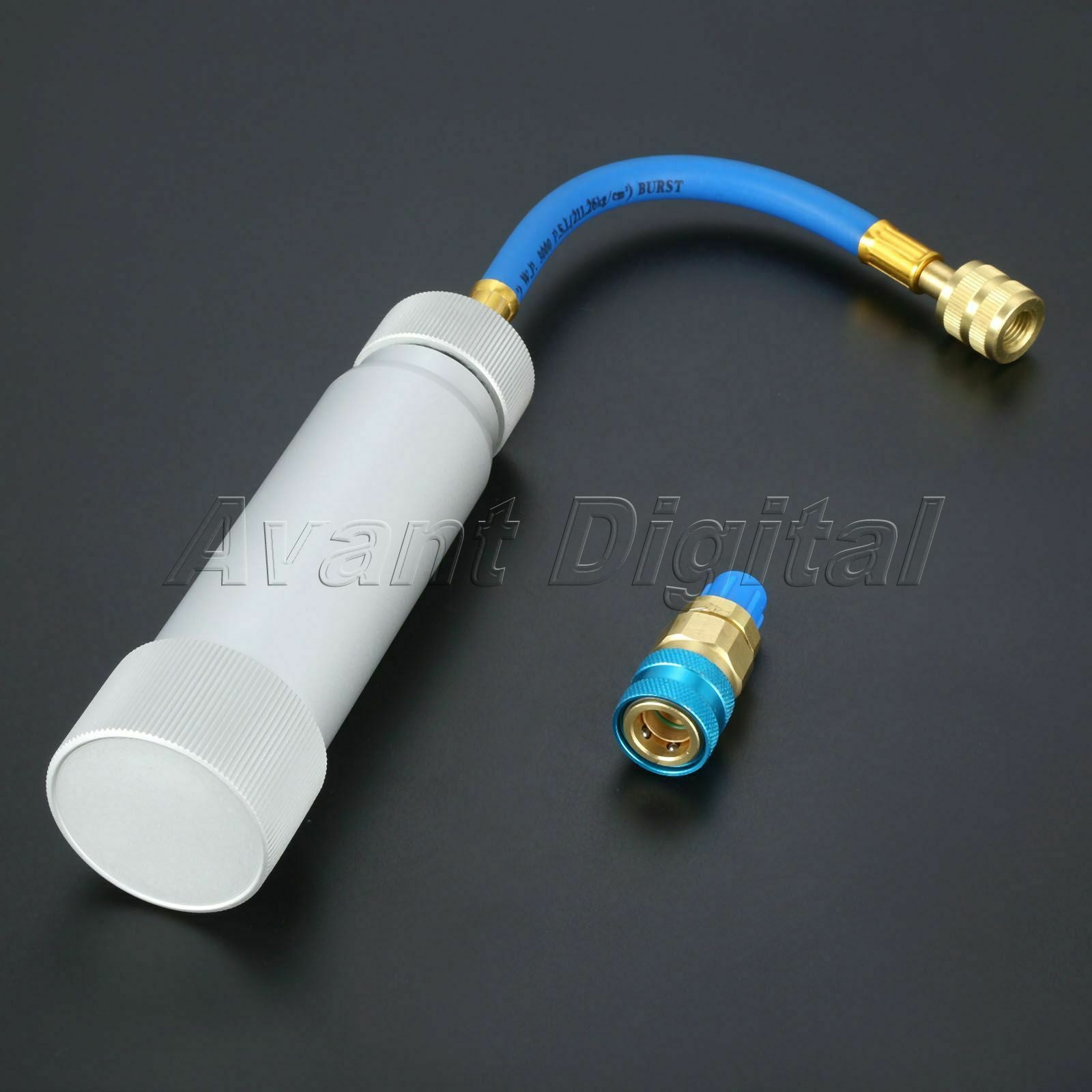 Hand Turn 2OZ A/C Oil Injector Connections 1/4”SAE Male and Female R134a R12 R22