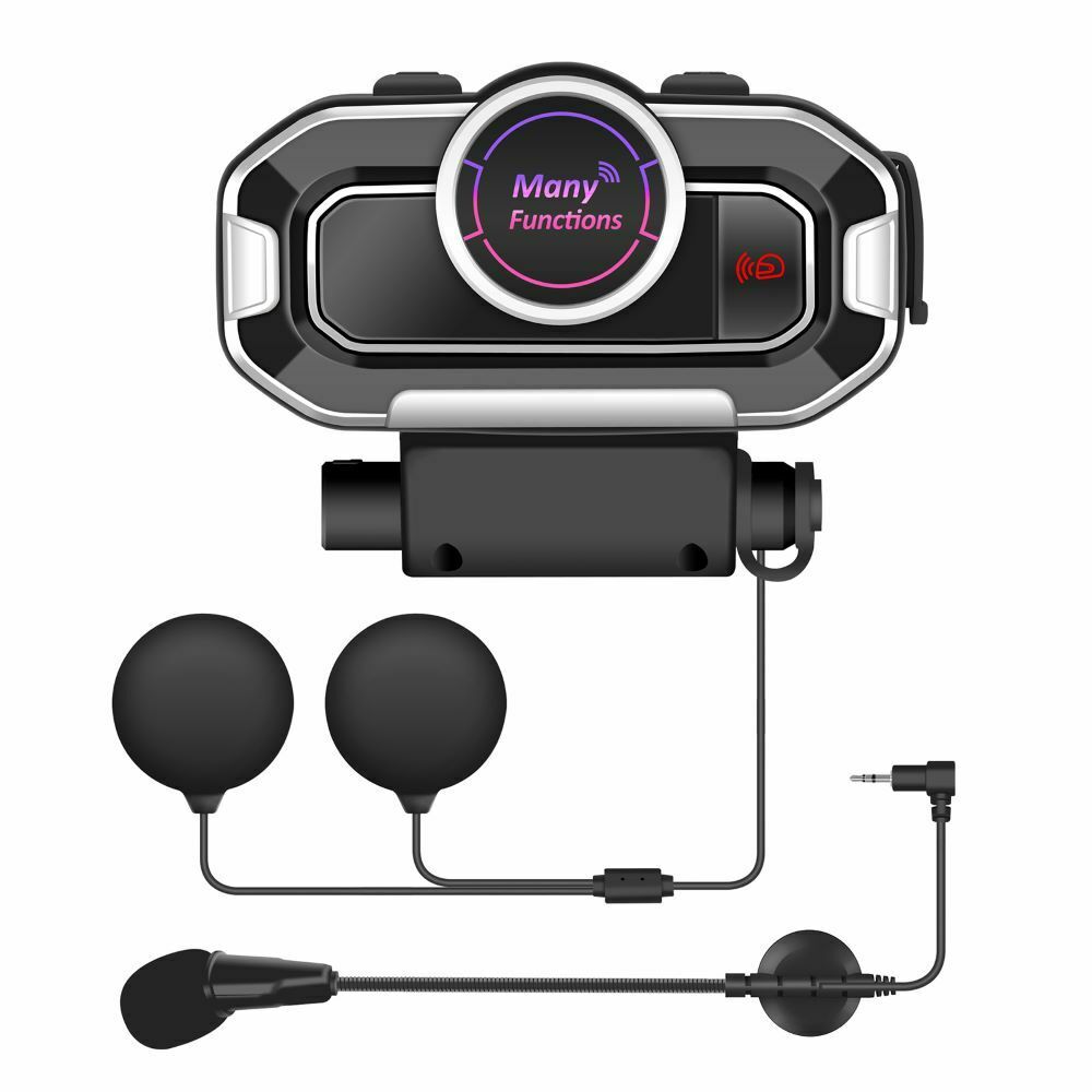 Bluetooth 5.0 Motorcycle Helmet Earphone Headphone FM Radio Mic Headset