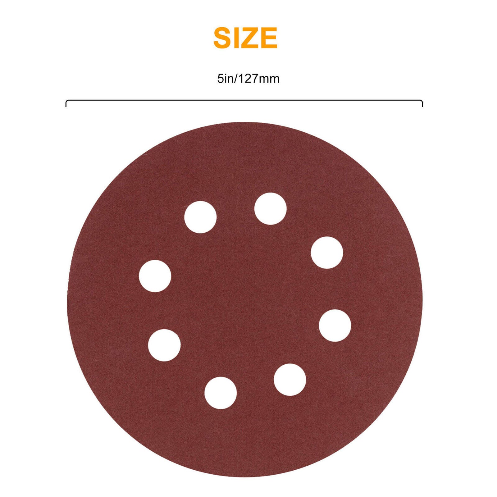 50Pcs/Set 5inch Grit 800 1000 1500 2000 3000 Sanding Discs Sandpaper Hook + Loop