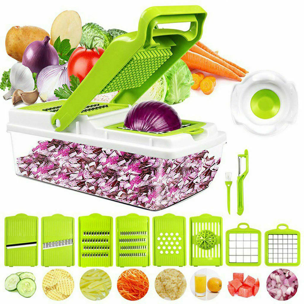 Multifunction Vegetable Chopper Recipe Grater Heavy Duty Veggie Slicer Dicer
