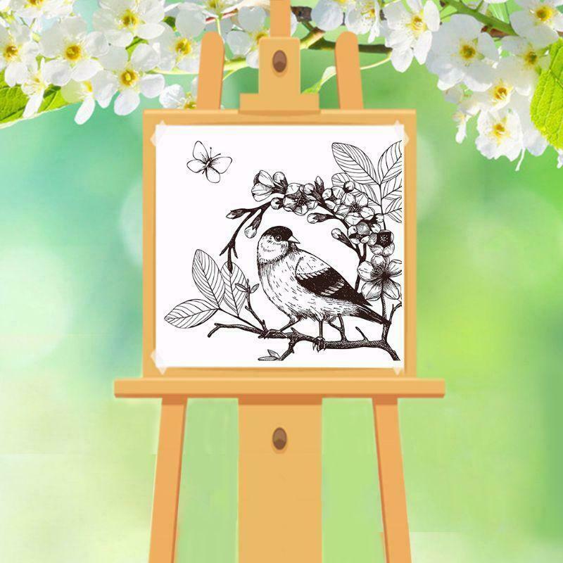 Flower Bird DIY Silicone Clear Stamp Seal Scrapbook Embossing Album Decor