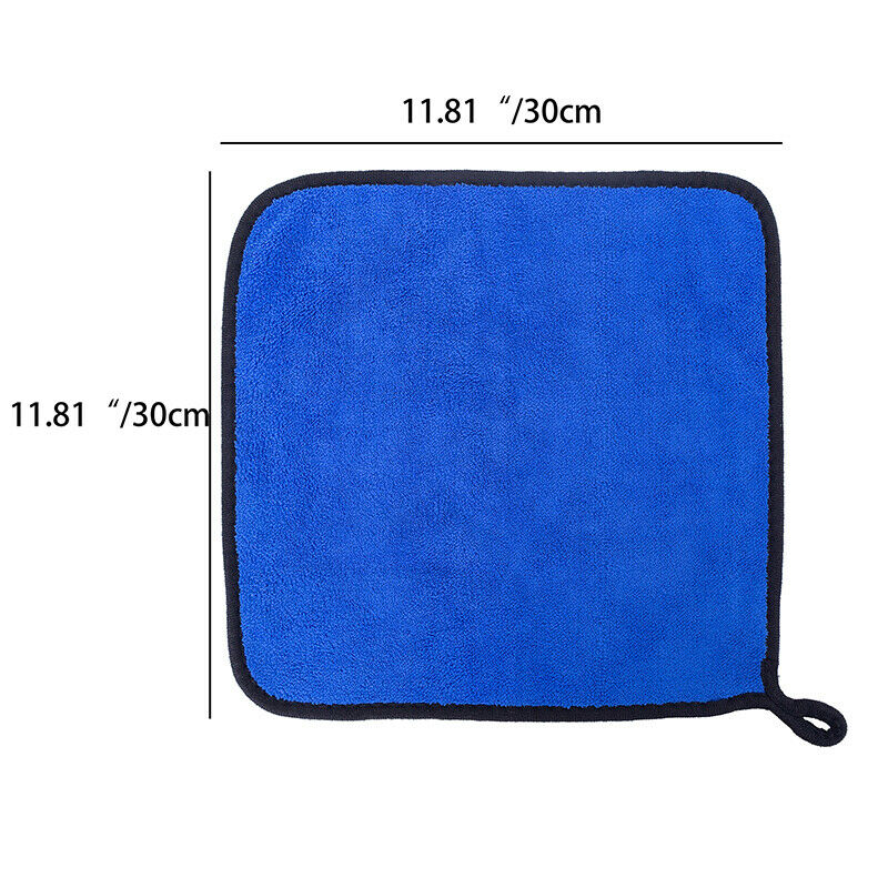 Bule Auto Wash Microfiber Towel Auto Cleaning Drying Cloth Hemming Absorbent