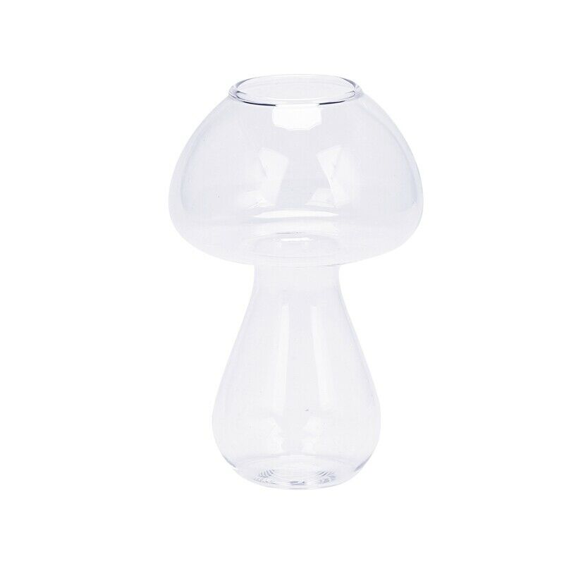 Clear Glass Vase Bottle For Plant Flower Decorations - Mushroom T5T5T5