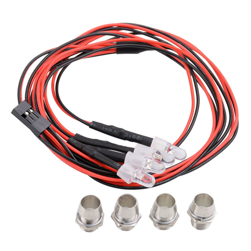 RC headlight rear 4 LED for 1:5 1:8 1:10 1:12 1:16 car models