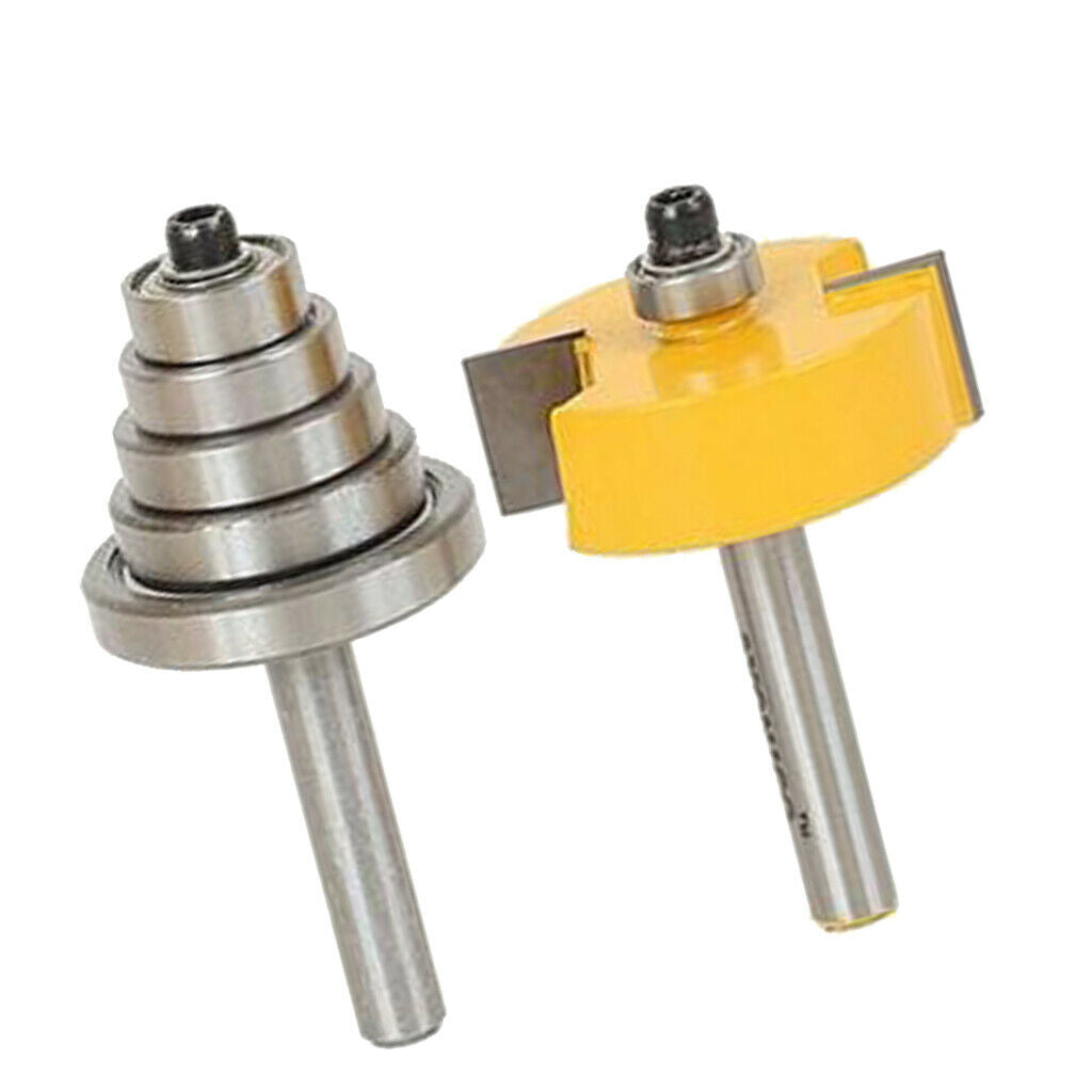1/4 Inch Multi Rabbet Carbide Router Bit Kit Rabbeting Bits Set Cut Tool