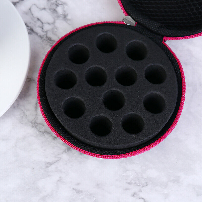 12 Bottles Round Essential Oil Storage Bag Essential Oil Organizer Case 1ml  KX