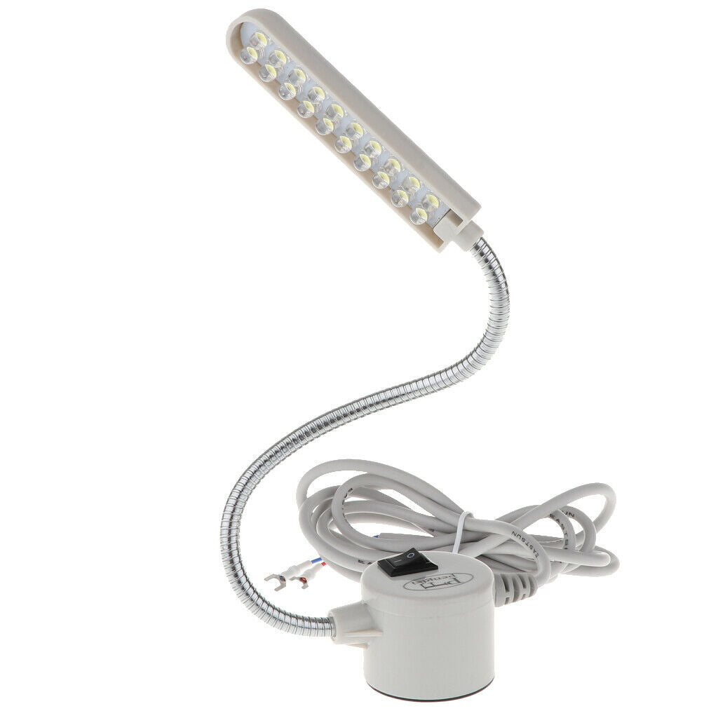 220V 20-Bulb Working Gooseneck Lamp With Magnetic Base for Sewing Machine