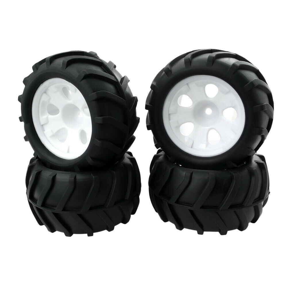 1/10 Black Rubber Tire Tyre 85mm 4x for   WPL FS Wltoys Racing Car