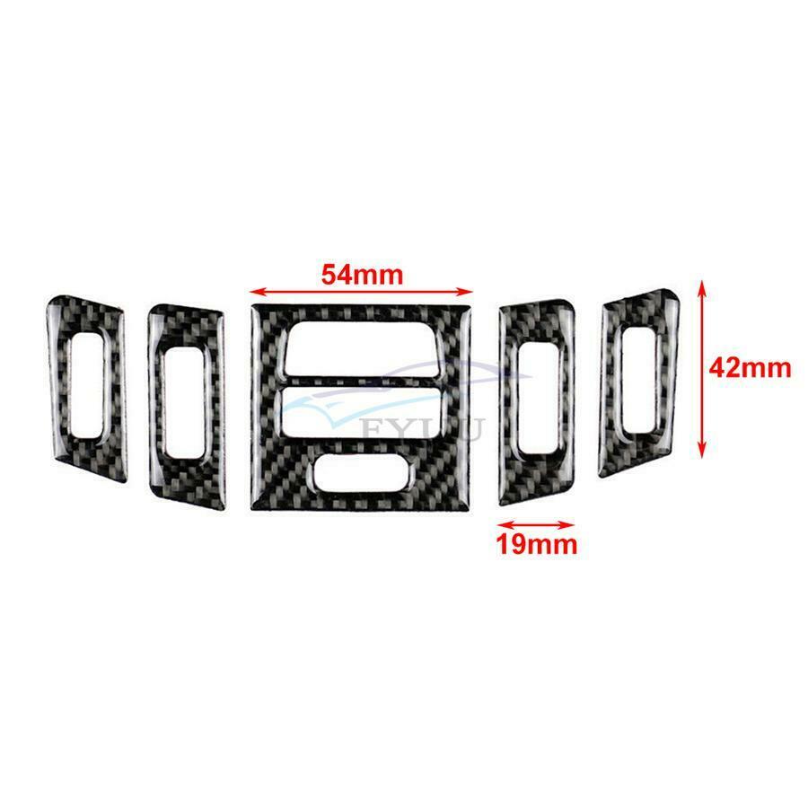 5× Carbon Fiber Black Car Air Vent Outlet Trim Covers For BMW 3 Series E90/92/93