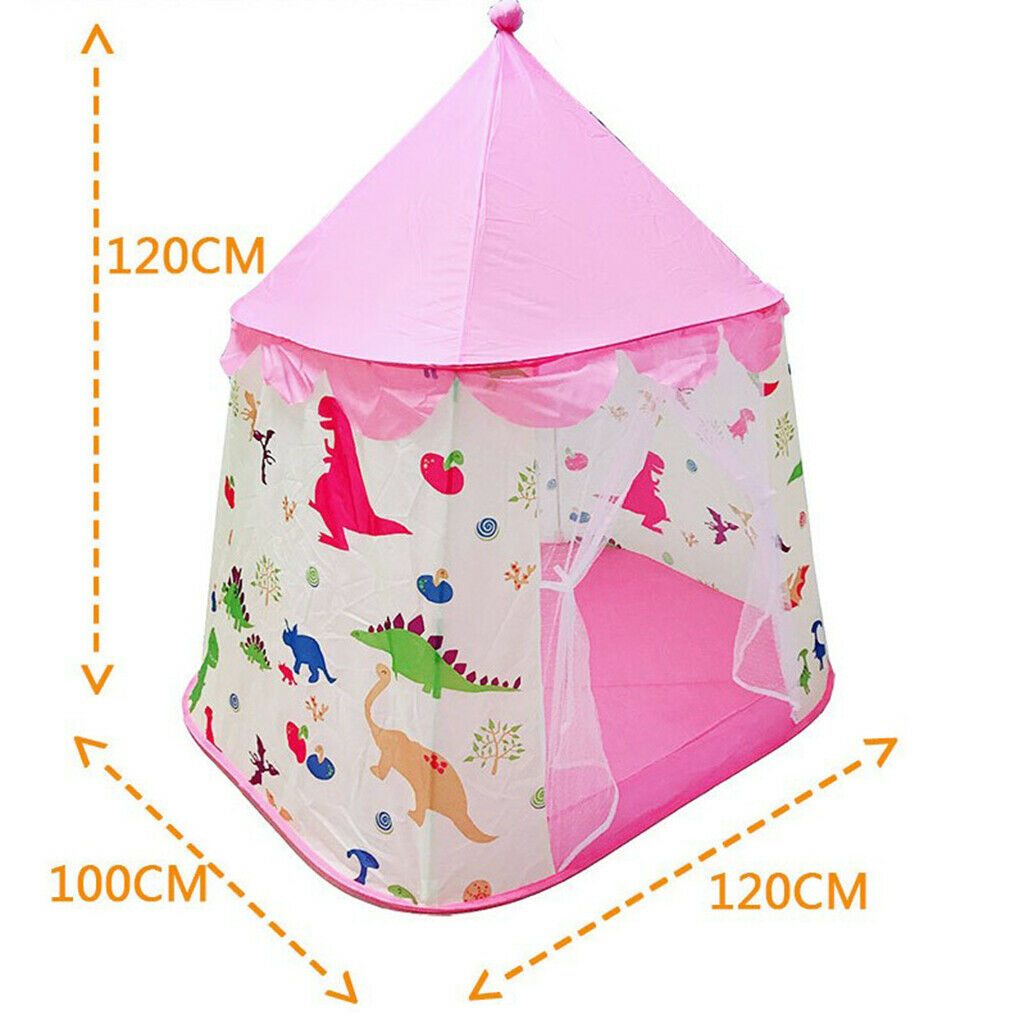 Folding Princess Castle Game Playhouse Tent Develop Games Gift Pink