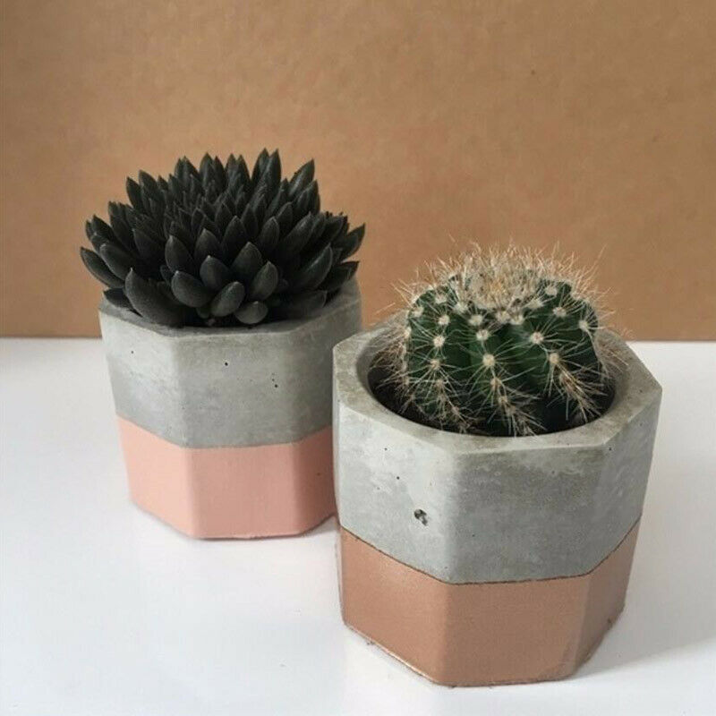 3 Cavity Silicone Pot Mold Clay Concrete Succulent Flower Cement Pot Cup .l8