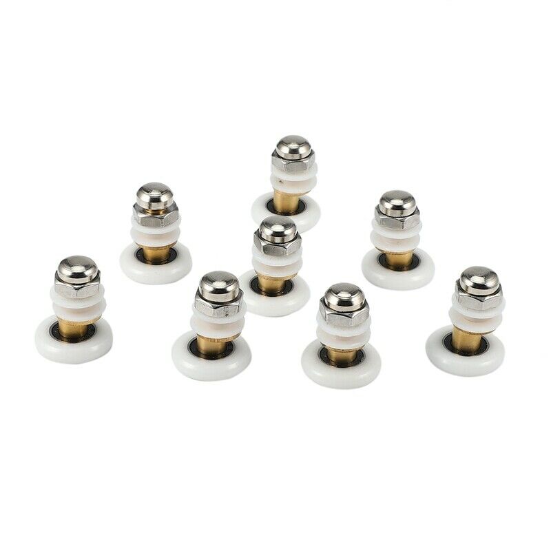 1X(8PCS 25mm Diameter Shower Glass Sliding Door Hanging Wheel Roller Bathroo5T9)