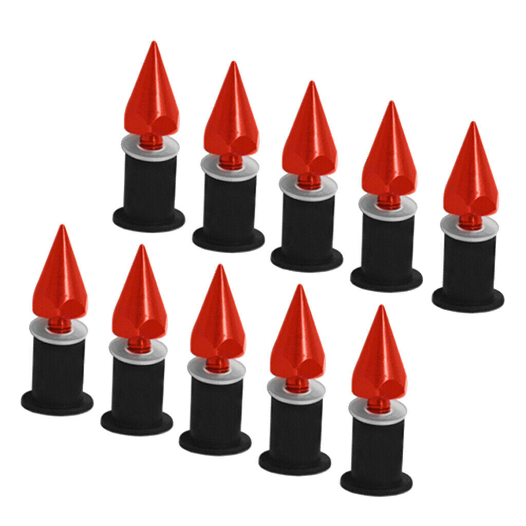 of 10 M5 New Aluminium Alloy Motorcycle Windscreen Bolts Screws Nut Red