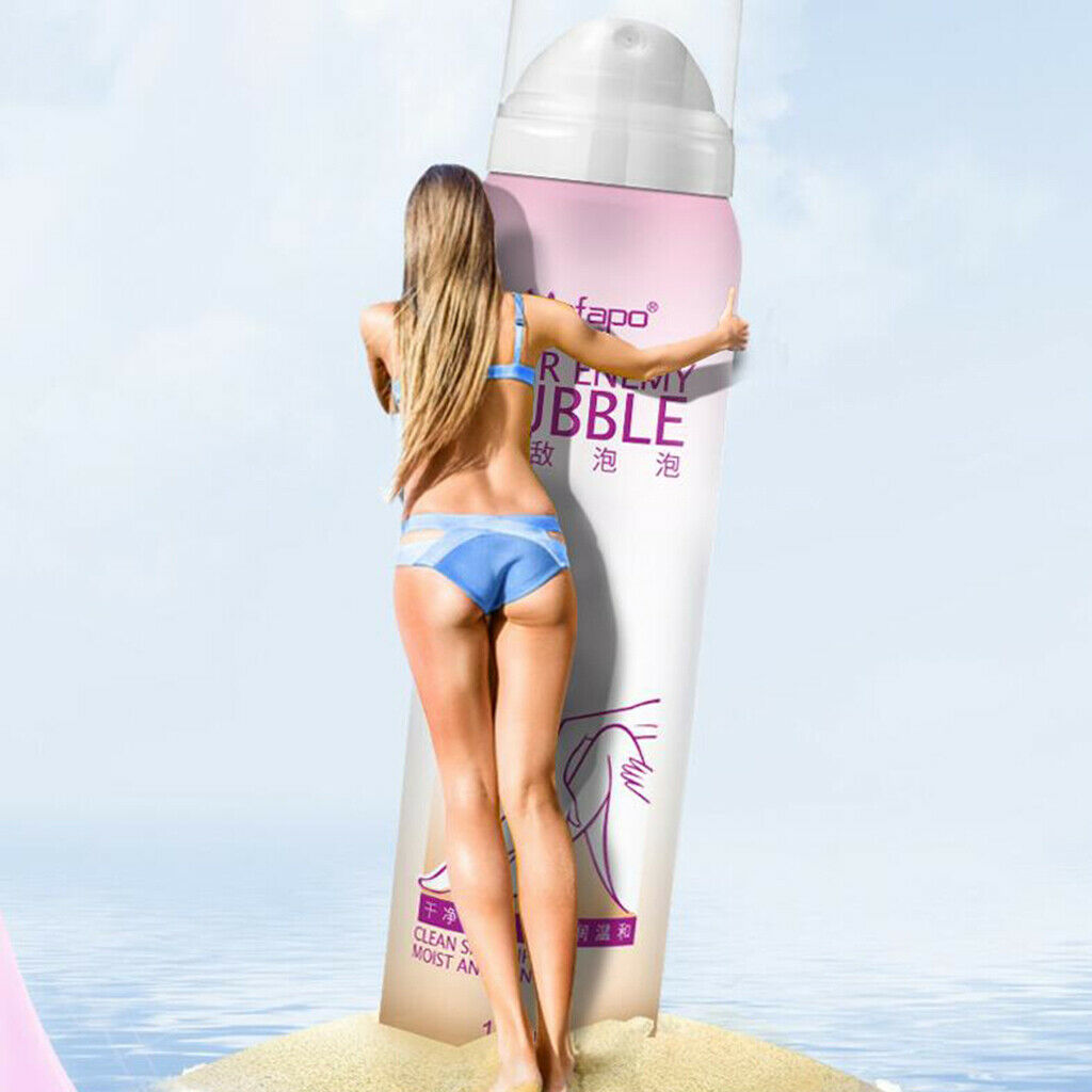 Pack of 2 Depilatory Bubble Painless Hair Removal Spray   No Damage