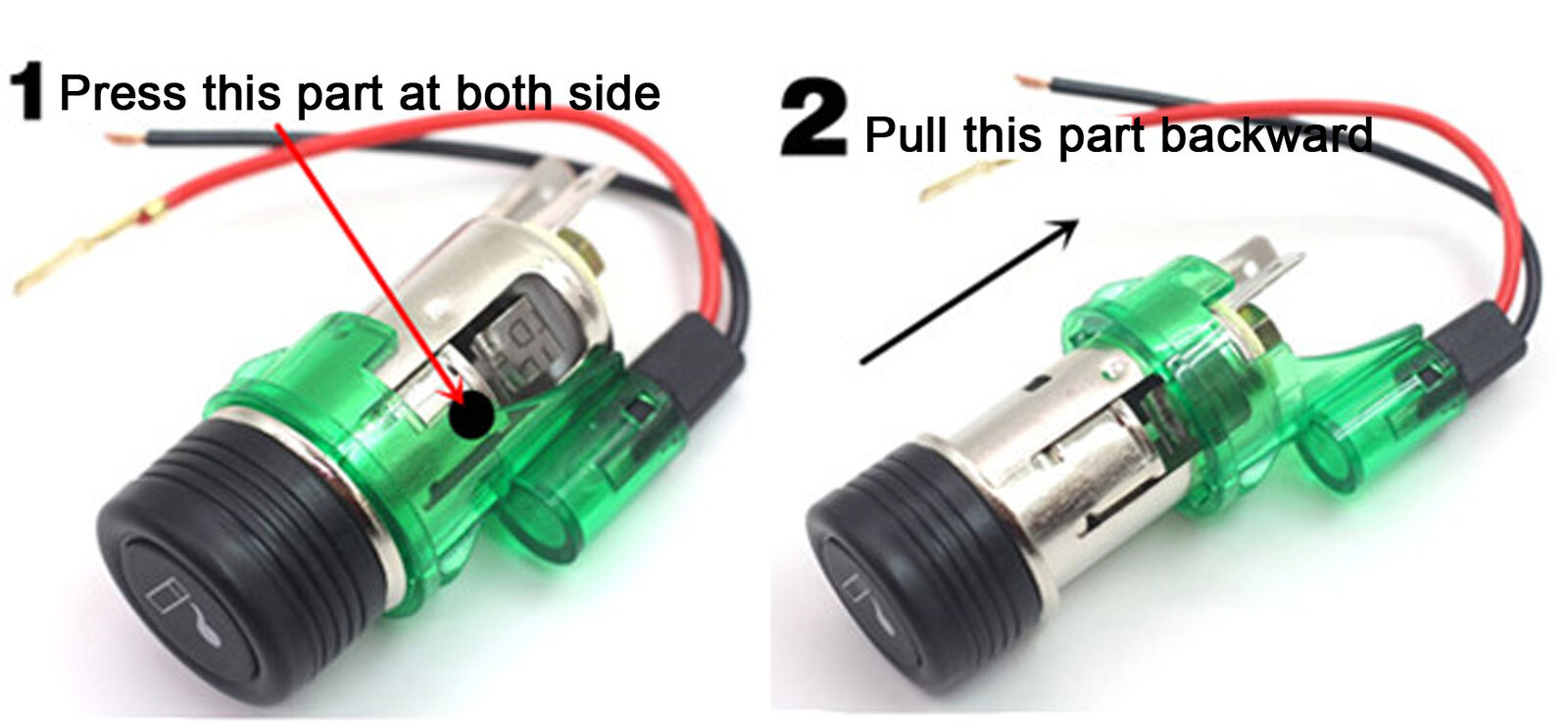 1pc 24V Waterproof Car Motorcycle Cigarette Lighter Power Socket Plug Outlet
