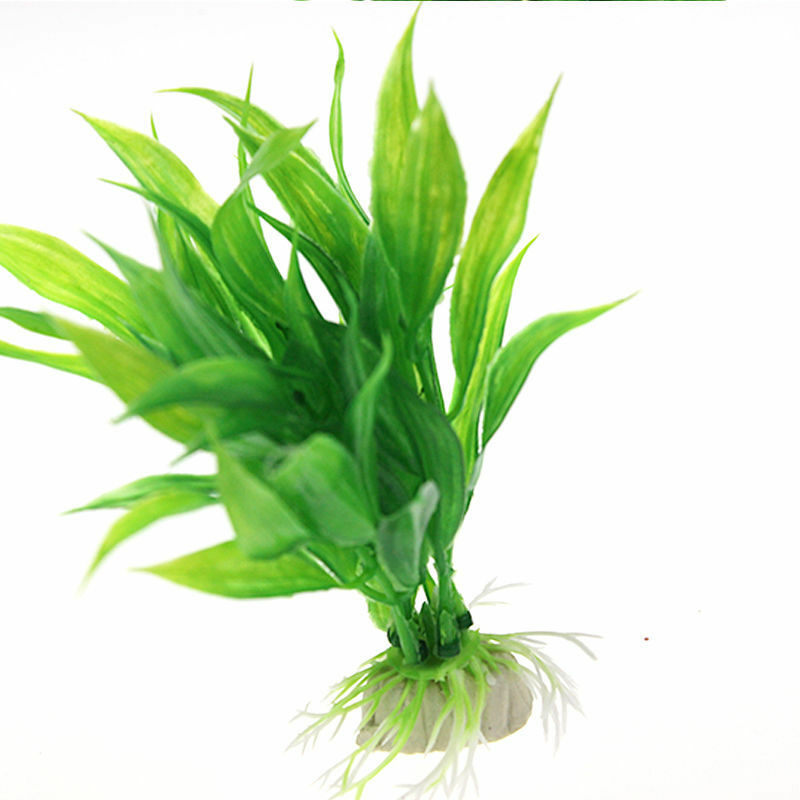 Fab Green Plastic Water Grass Plant Lawn Fish Tank Landscape Aquarium Decor Home