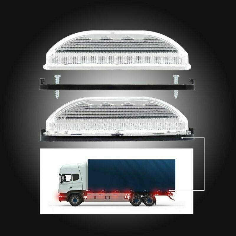 4 X Clearance Red 3 LED Trailer Lorry Truck Fender Brake Tail Light 12V Van RV