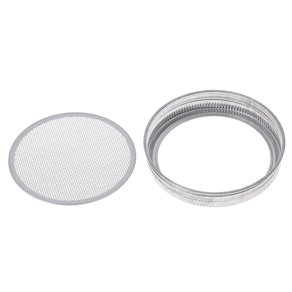 1Pc Stainless steel strainer sprouting lid for canning jars wide mou`SJ·l.l8