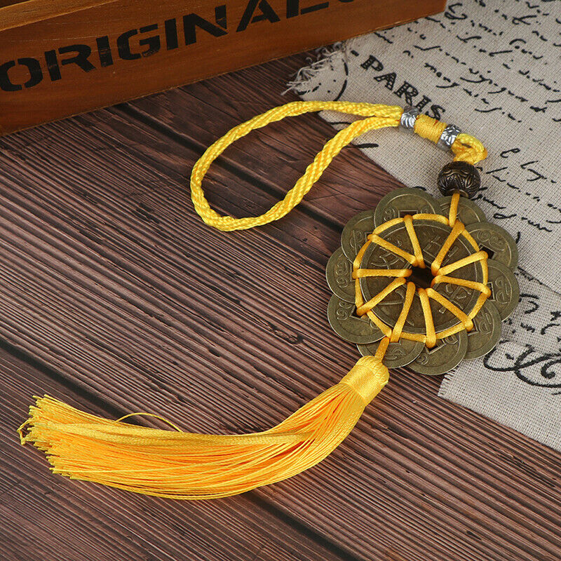 Traditional Feng Shui Mascot Hanger Fortune Wealth Health lucky copper coin FG