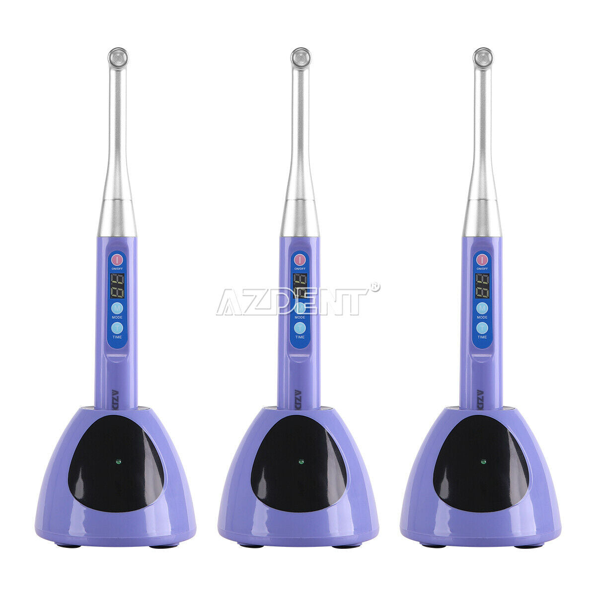 3 X Dental Cordless iLed Curing Light Lamp 1 Second Cure 5W LED 2300mW/c㎡ Purple