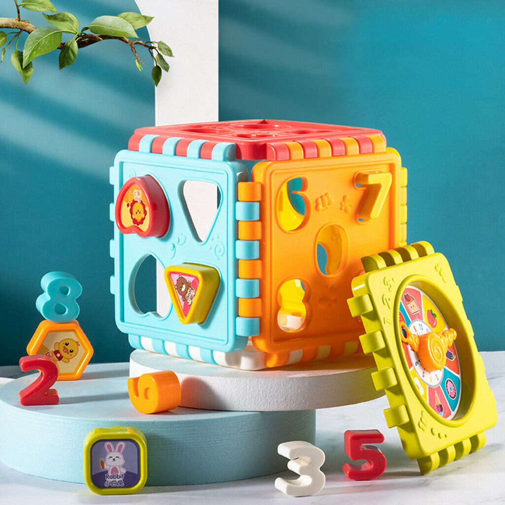 Plastic Number and Shape Building Blocks Montessori Sorter Puzzle Toys
