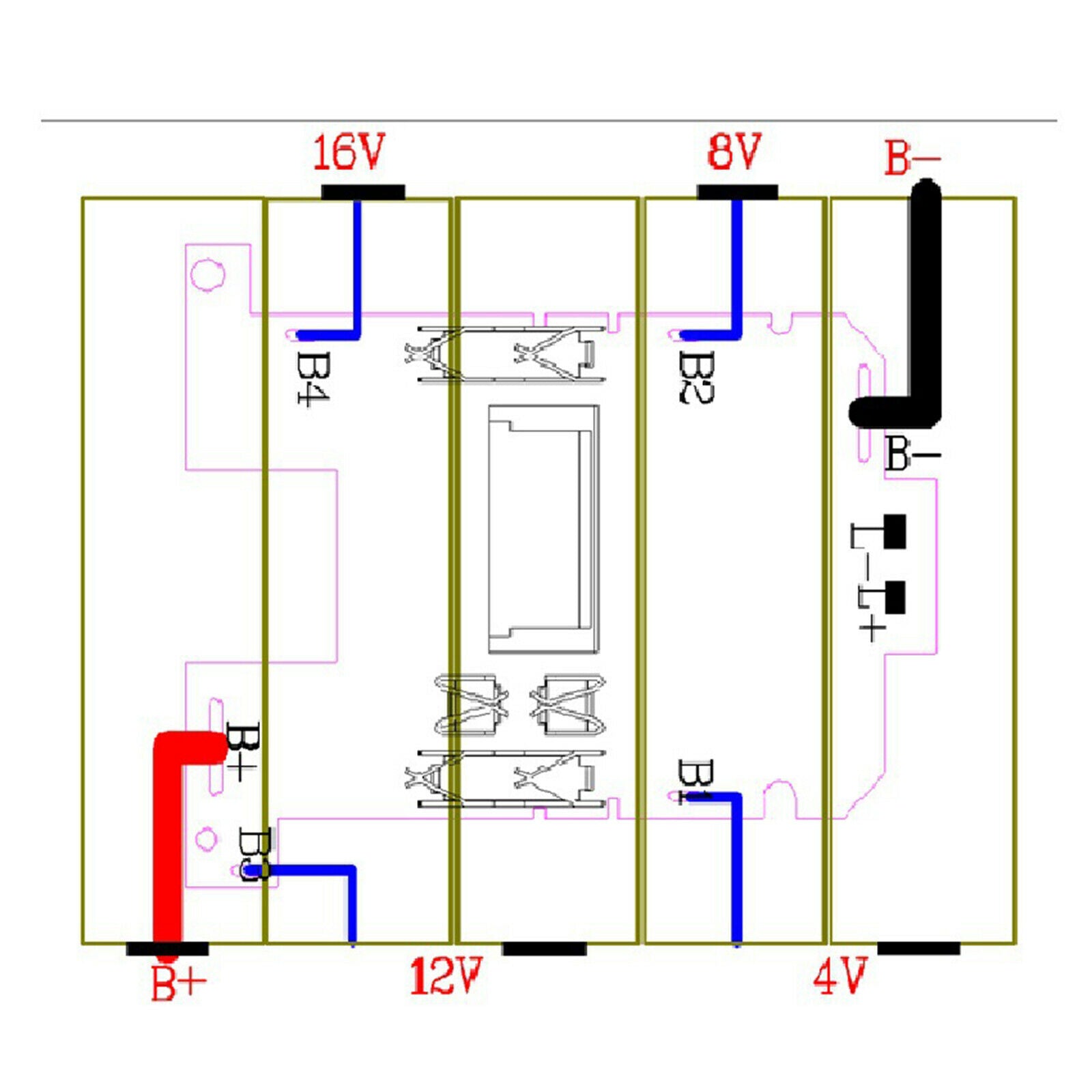 Replacement PCB Protection Circuit Module Board for 18V Battery Power Tool
