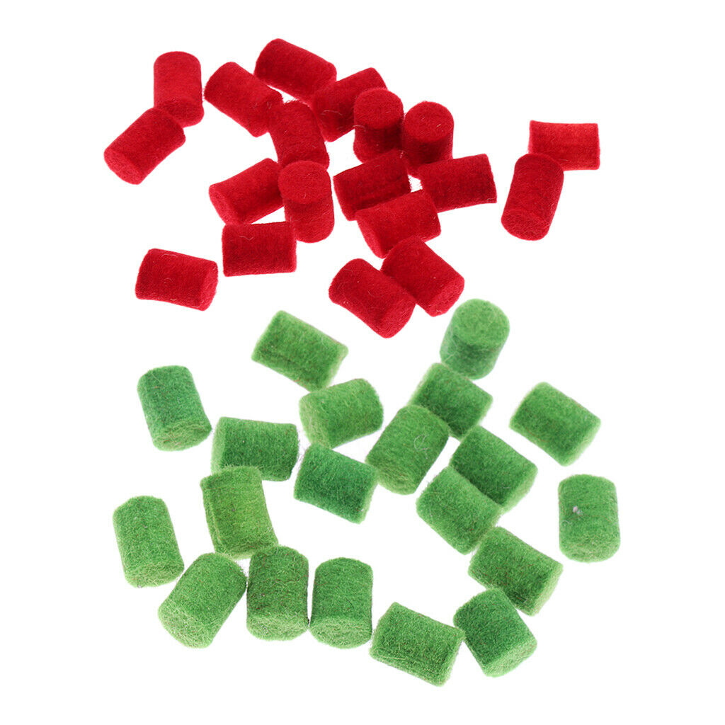 40Pcs Saxophone Bumper Felt for Alto Tenor Soprano Sax Accessoires Red+Green