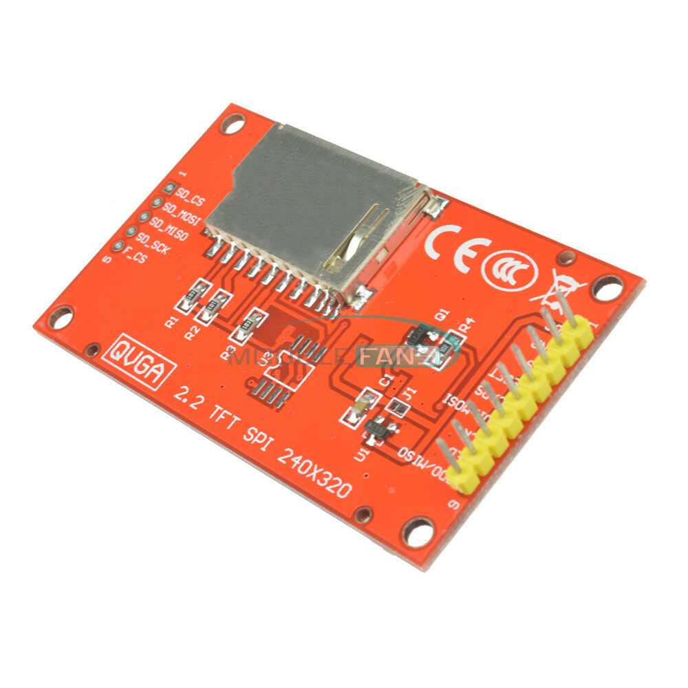 2.2" inch SPI TFT LCD Display 240x320 262K Colors SD Card Slot PCB Adapter