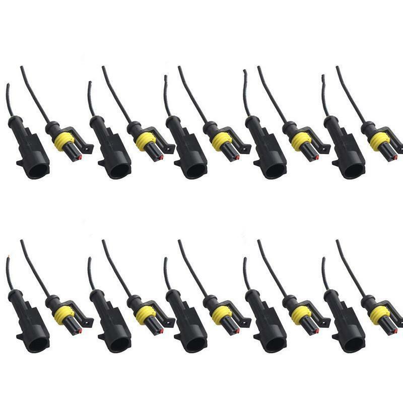 5sets of 1 Pin Way Car Sealed Waterproof Electrical Wire Auto Connector Plug Kit