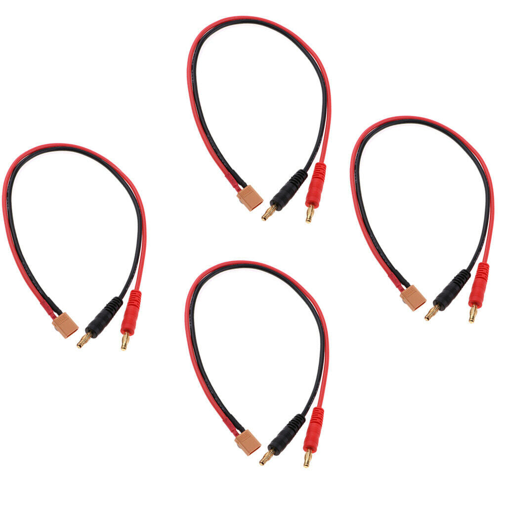 4pcs XT30 to 4.0mm bullet/banana adaptor/connector/plug 16 AWG RC Lipo