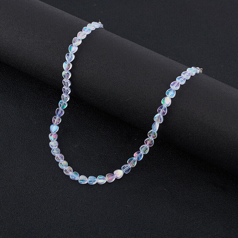 Sweet Acrylic Heart Chokers Necklace Decorations For Women Jewelry Accessor Rf