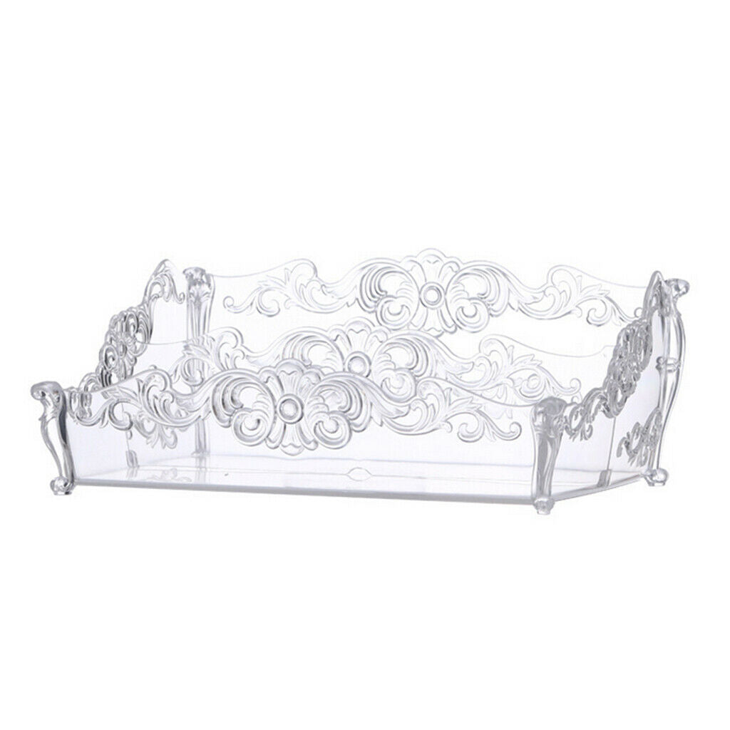 Pro Cosmetic Storage Makeup Holder Display Rack 2 Large Slots Transparent
