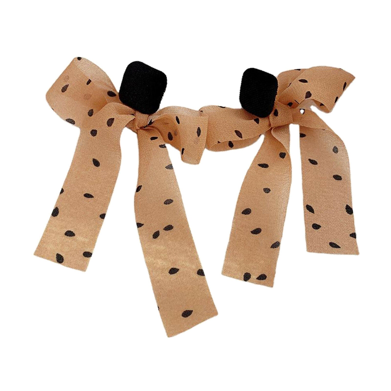 1PC Fashion French Ribbon Polka Dot Earrings Pendant for Women Girls Wedding