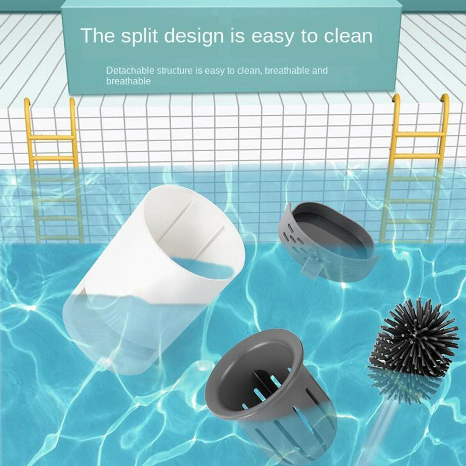 Toilet Brush with Holder Floor-Standing Wall-Mounted Base not include diatom mud