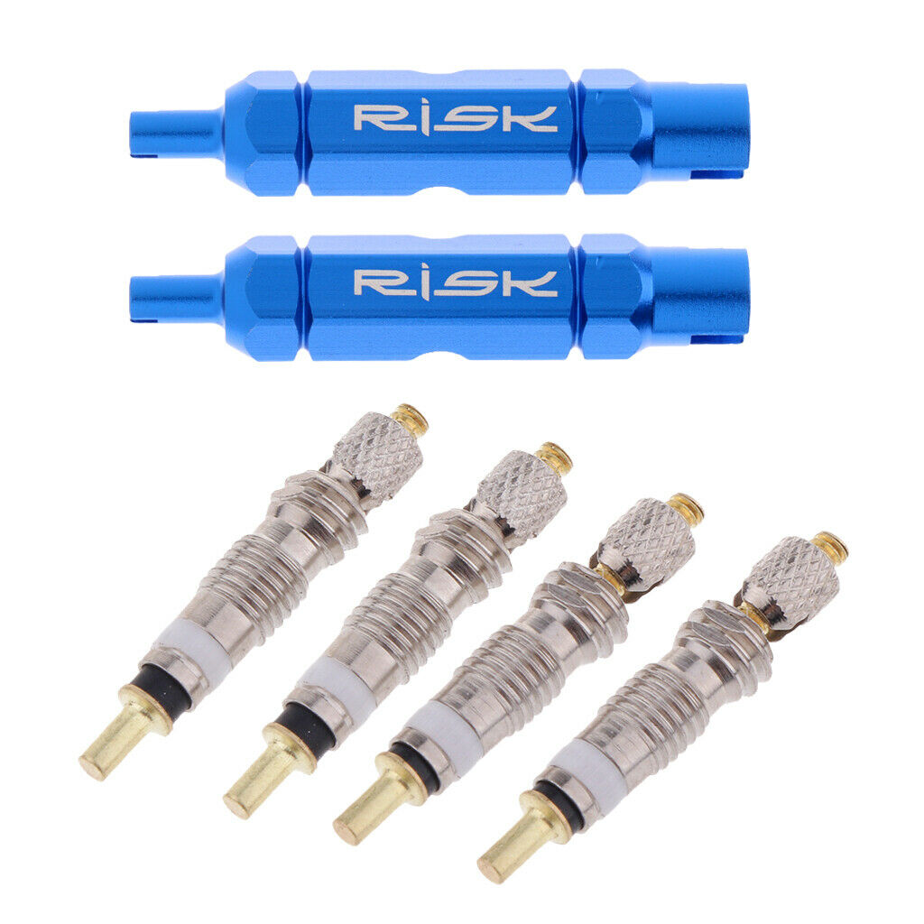4x Bike Presta Valve Core Cycle Removable Tubeless French Cores Remover Tool