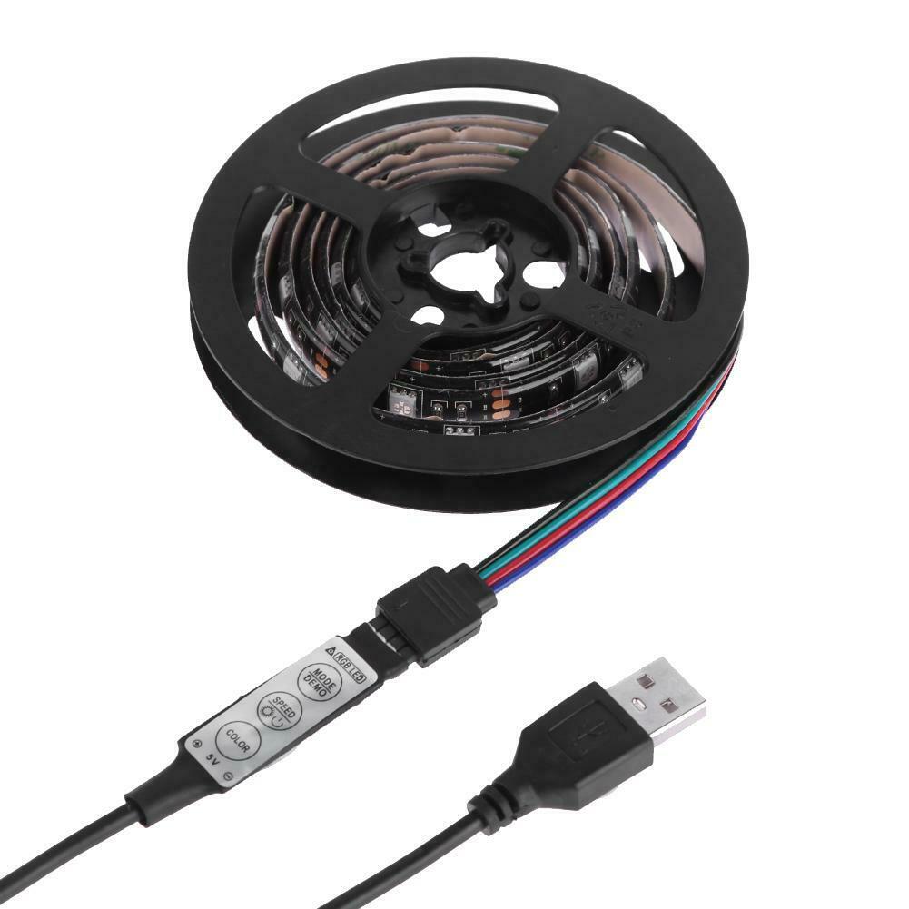 USB 5050 LED Strip RGB Light TV Backlight Lamp+3 Keys Mini RGB Controller @