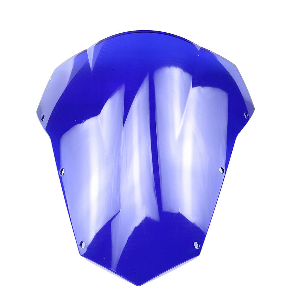 Double Bubble Motorcycle Blue Windscreen Windshield for Yamaha FZ6 2004 2005-09
