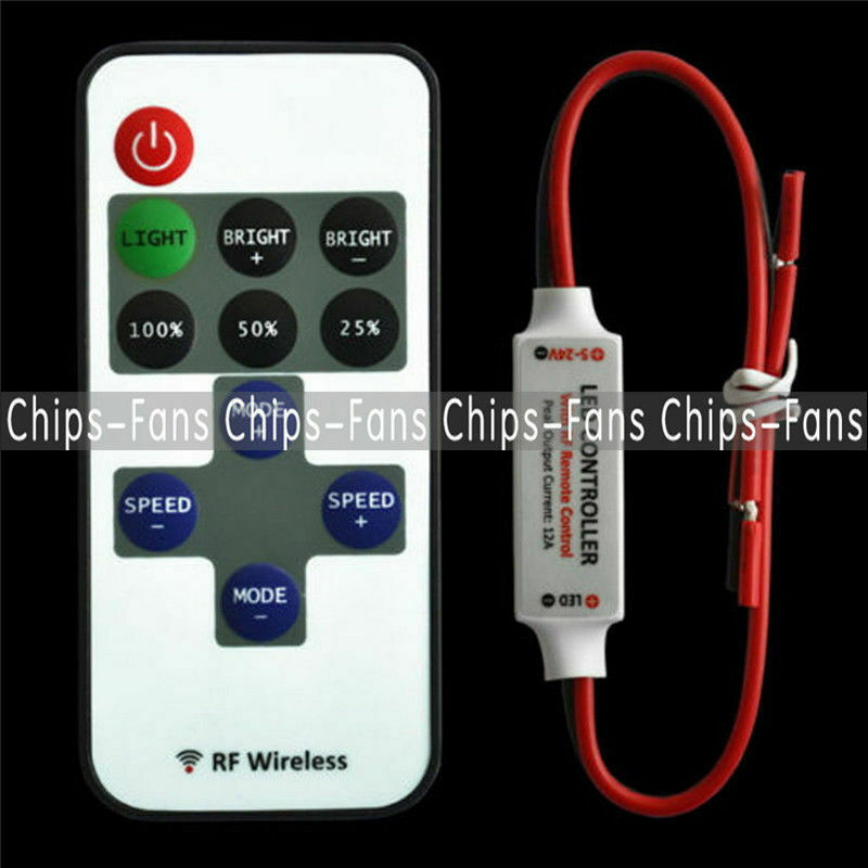Mini 12V RF sans Fil Interrupteur Ã  Distance ContrÃ´leur Variateur pour LED Bande