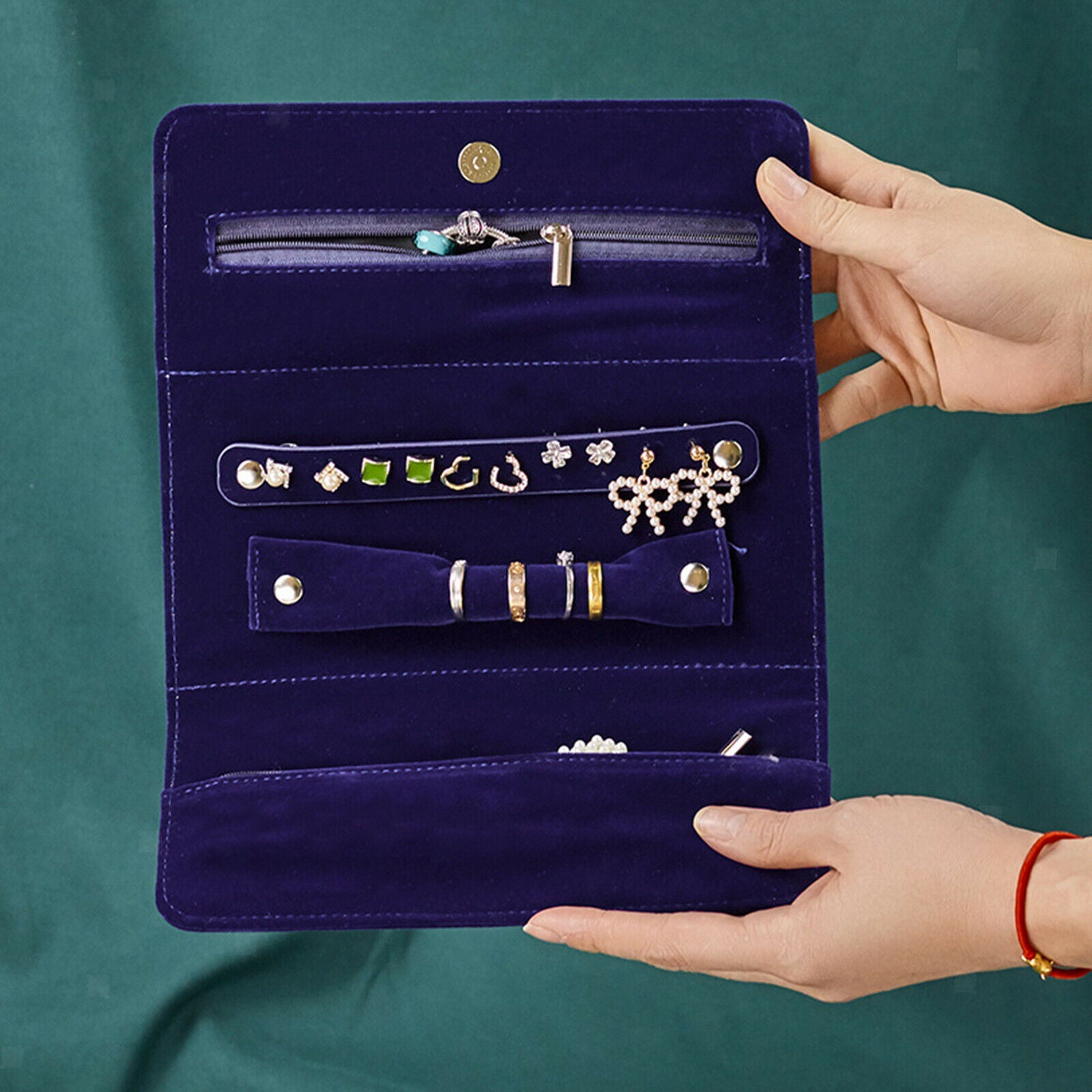 Portable Jewellery Organiser Travel Jewelry Storage Organiser Ornaments Case