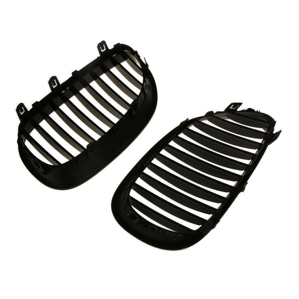 1 Pair Front Hood Bumper Grill Grille Compatible with BMW E60 E61 5 Series