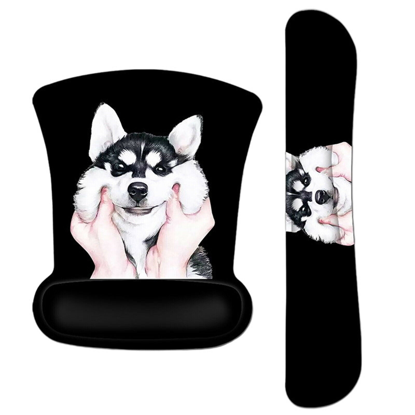 Cute Dog Gaming Keyboard Wrist Pad Mouse Wrist Rest Support w/Non-Slip Base