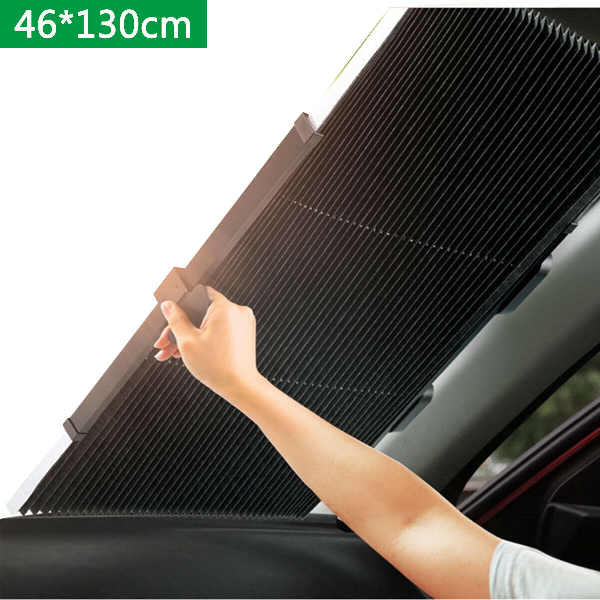 46*130cm Car Retractable Front Rear Window Sun Shade Visor Windshield Cover