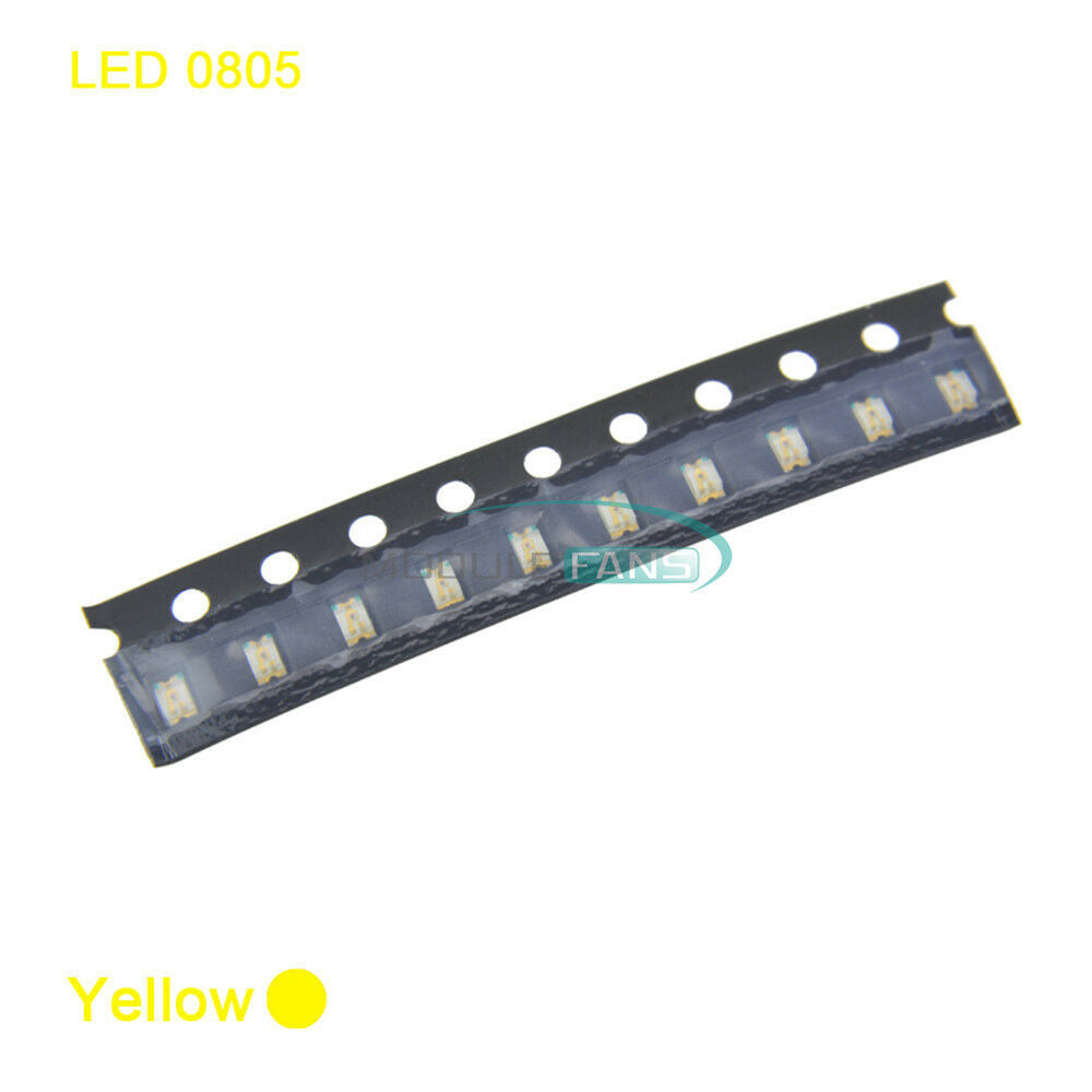100PCS 0805 SMD SMT Super Bright LED Lamp Light RoHS Yellow HIGH QUALITY NEW