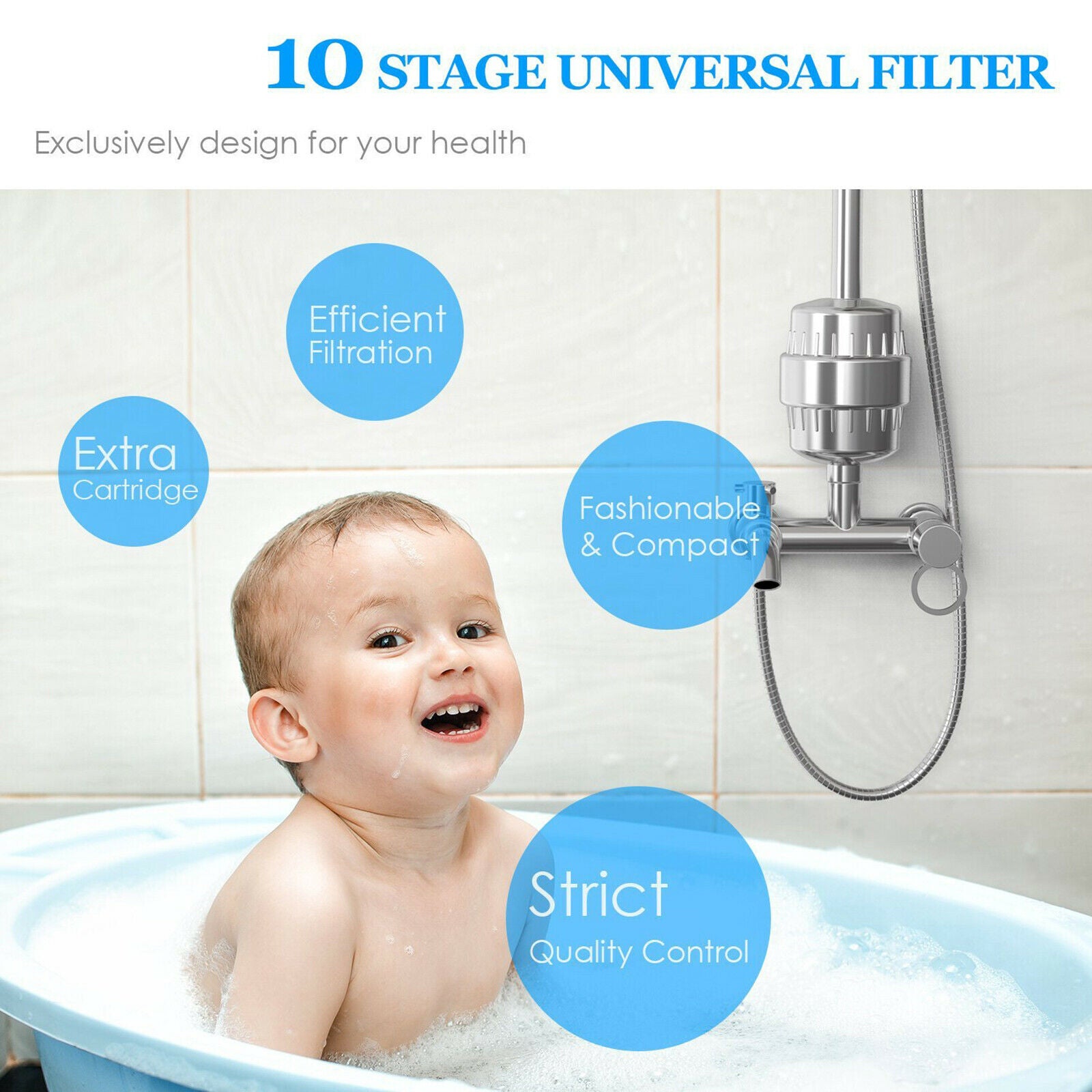Shower Filter Water Filter Softener Hard Water Purifier Shower Head Universal