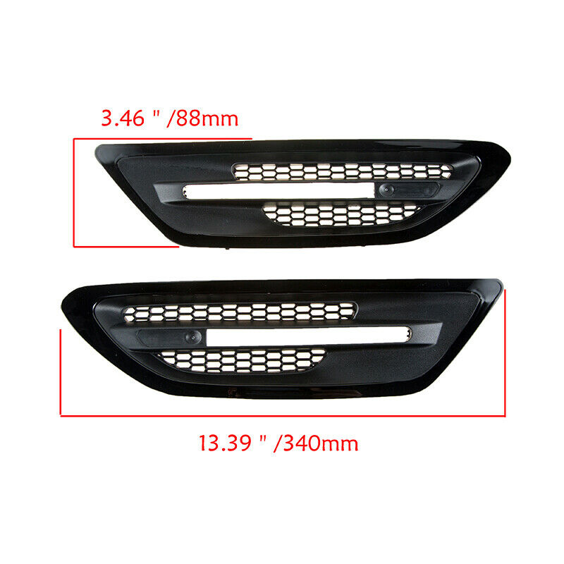 For BMW F10 Sedan M5 2011-2016 Gloss Black Side Fender Grill Cover Vent Air Flow