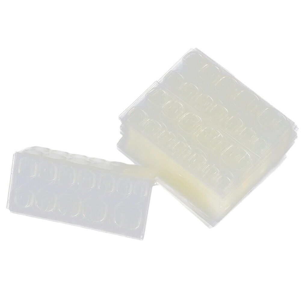 240 Pack Waterproof False Nails Tapes Breathable Nail Art Stickers Glue