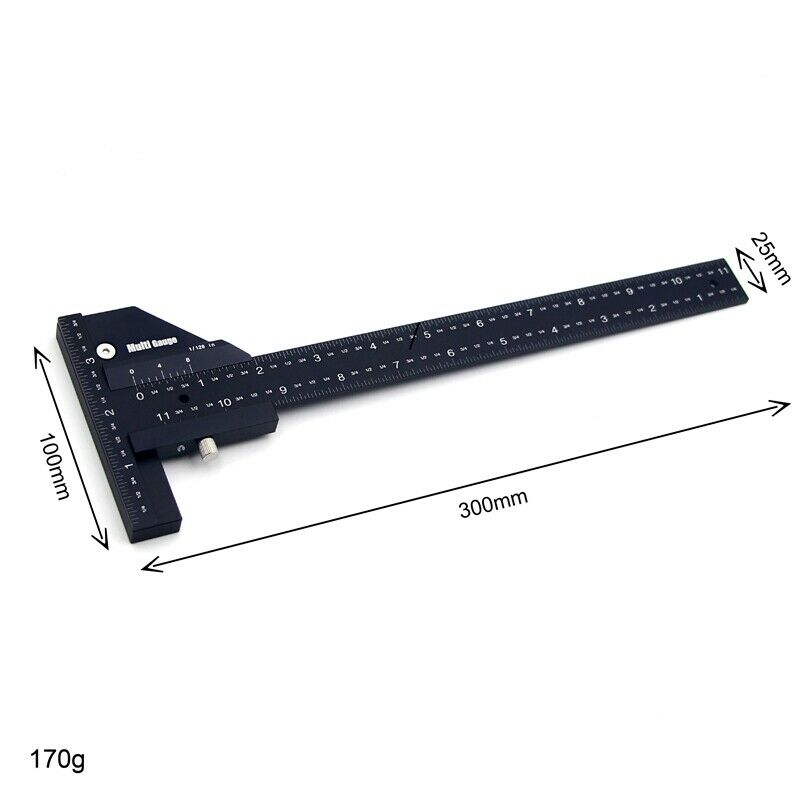 Multi Gauge Woodworking Multifunctional Ruler,Angle Ruler Woodworking Tools T2R9