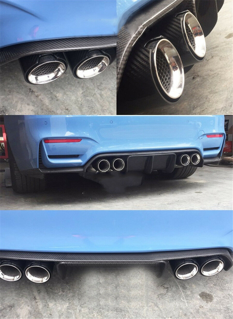 Universal Real Carbon Fiber Exhaust tip OUTLET: 93mm 3.66inch INLET:60mm 2.4inch